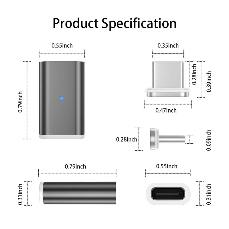 Bakeey-Magnetic-Adapter-LED-Indicator-Fast-Charging-Type-C-Micro-USB-Converter-For-MI10-Note-9S-POCO-1746382-7