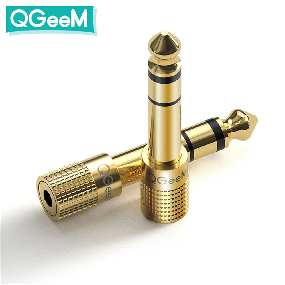 QGEEM-Audio-Adapter-Male-Plug-to-35mm-Female-Connector-Headphone-Amplifier-Microphone-AUX-Converter-1757226-1
