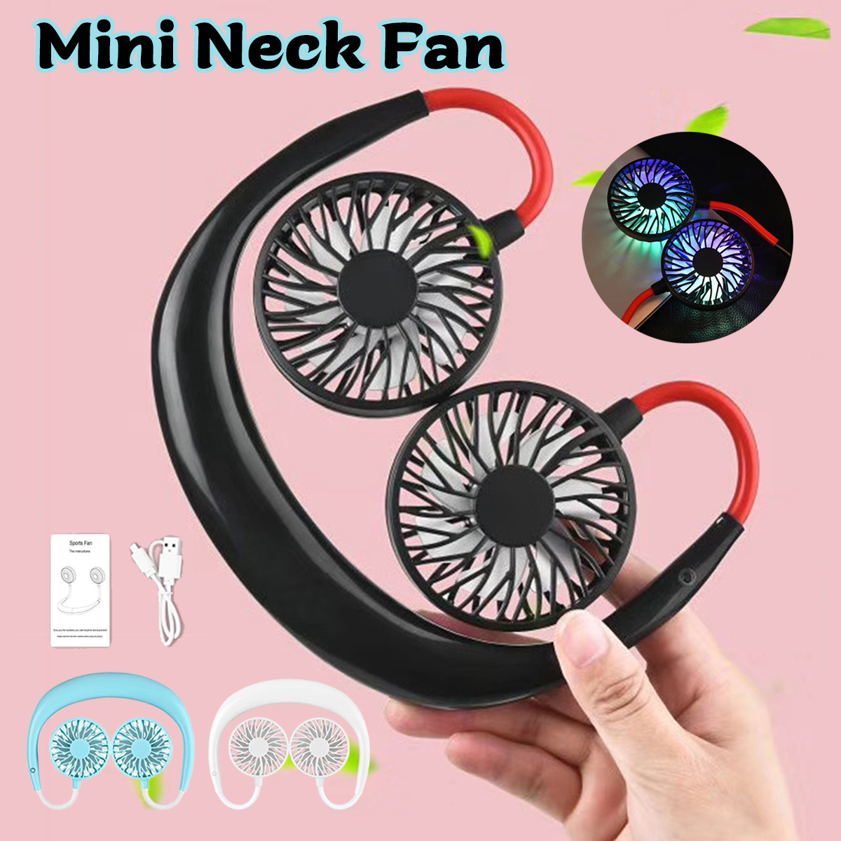 Portable-Neck-Hanging-Fan-USB-Rechargeable-Neckband-Sport-Lazy-Cooler-Double-Head-Cooling-1706696-1