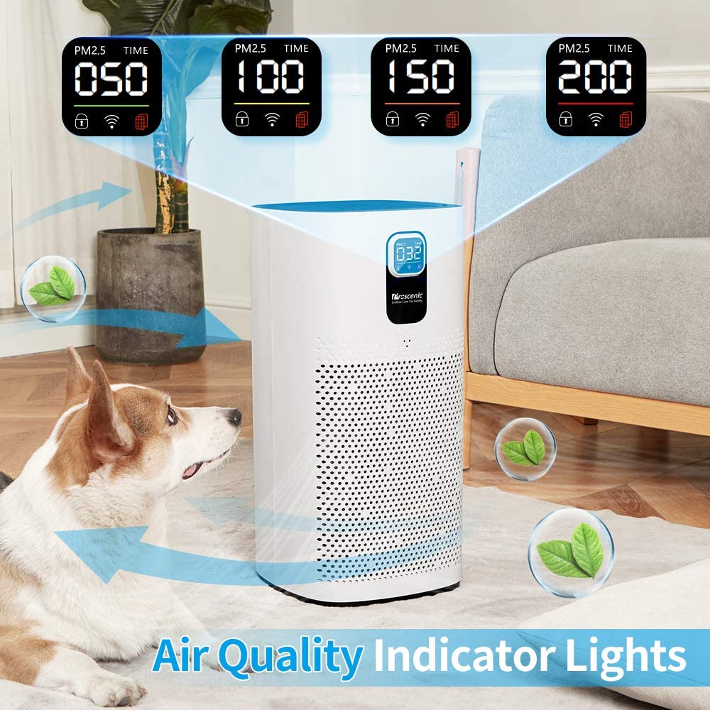 Proscenic-A9-Air-Purifier-LED-Display-460msup3h-CADR-4-Gear-Wind-Speed-Remove-9997-Dust-Smoke-Pollen-1845847-4