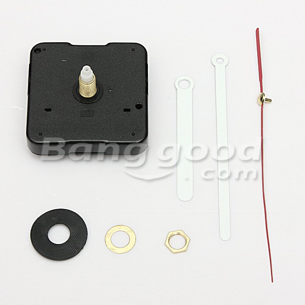 White--Red-Hands-DIY-Quartz-Black-Wall-Clock-Movement-Repair-Parts-935962-2