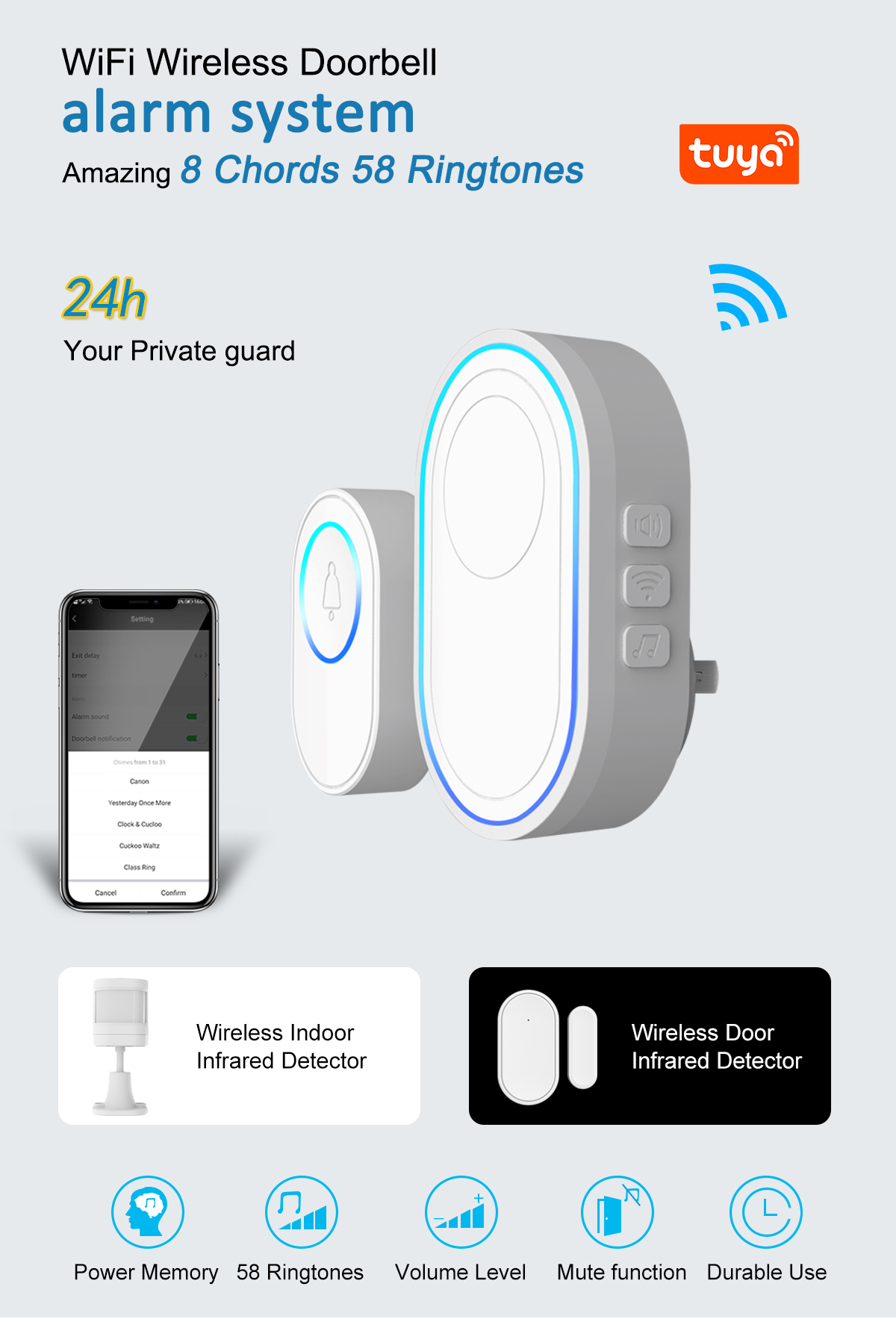 Private-Model-Tuya-Wifi-Doorbell-Smart-Doorbell-Alarm-Can-be-Equipped-with-100-Wireless-Sensor-1822589-1