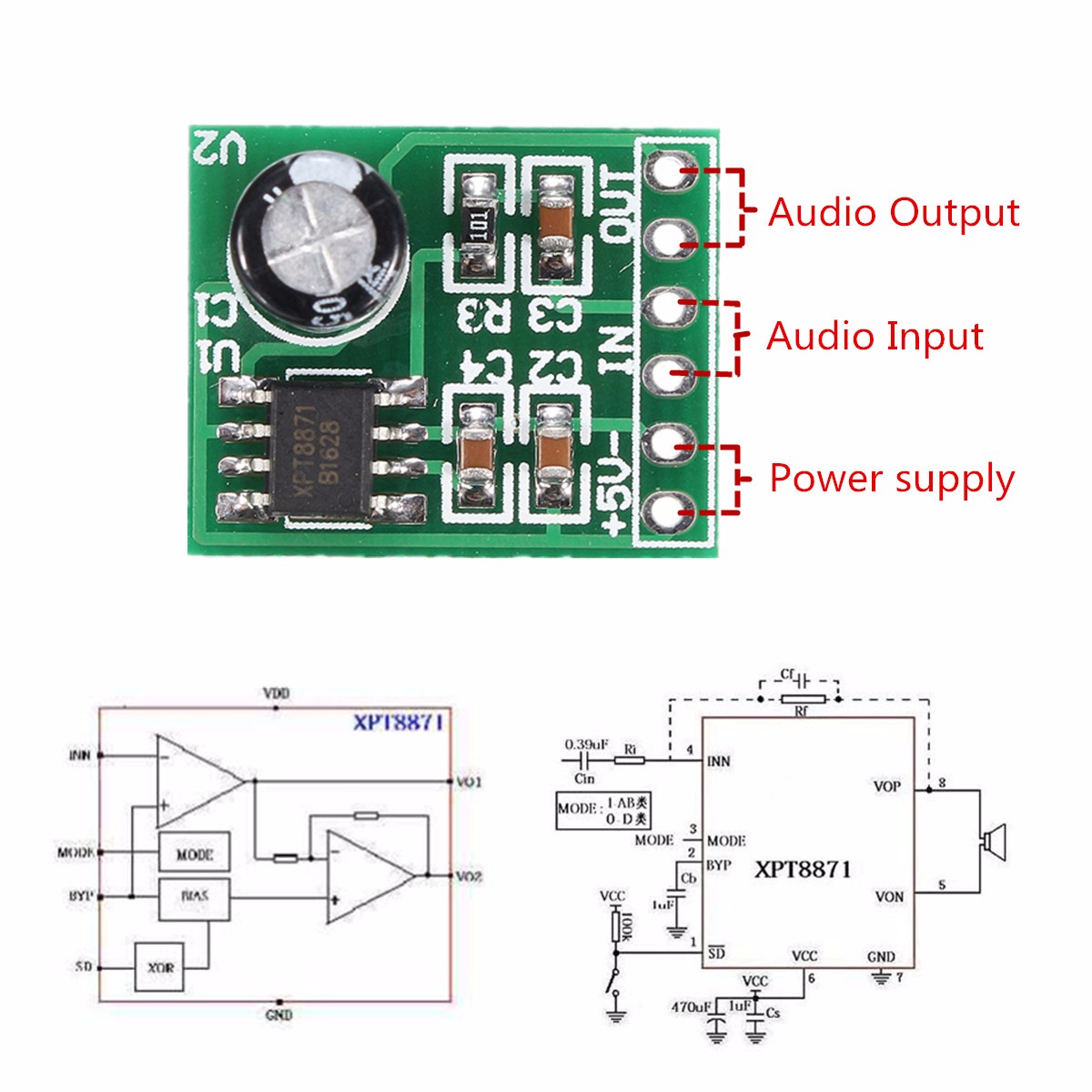 XPT8871-5V-5W-1A-Single-Channel-Mono-Digital-Audio-Amplifier-Board-1120512-2