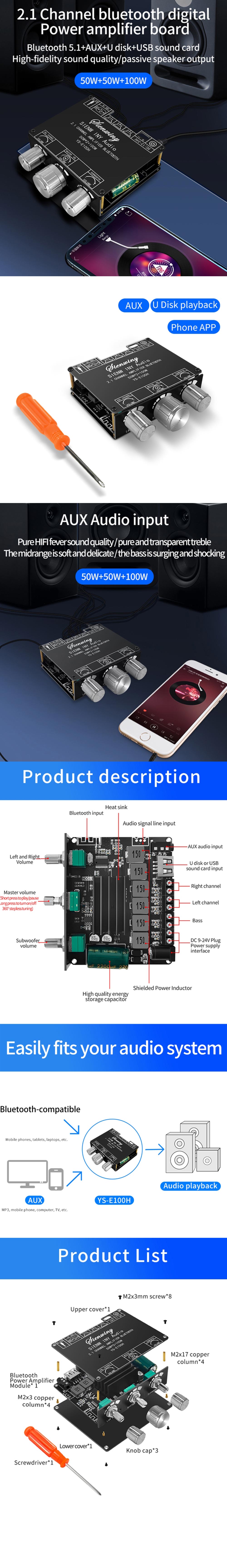 YS-E100H-21-Channel-bluetooth-51-Audio-Amplifier-Board-50Wtimes2100W-High-Low-Tone-Subwoofer-Power-A-1975017-1