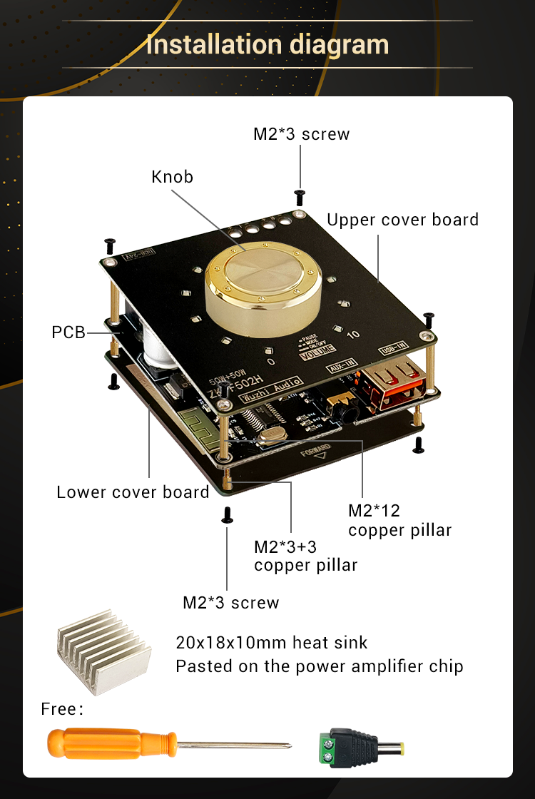 ZK-F502H-Cool-Volume-Indicator-Bluetooth-Audio-Power-Amplifier-Board-Module-TPA3116D2-Stereo-50W50W-1967046-6