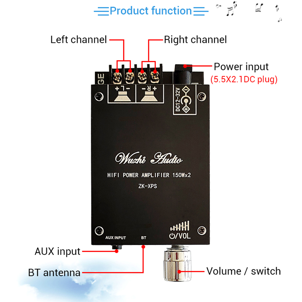 ZK-XPS-150Wx2-20-Dual-Channel-Stereo-TDA7498E-Bluetooth-Audio-Power-Amplifier-Board-Module-1931510-5