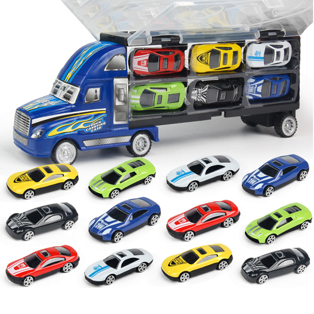 12-Pcs-Kid-Car-Model-Set-Truck-Simulation-Track-Vehicle-Toys-Alloy-CarsCartoon-CarStorage-Truck-Chil-1831201-5