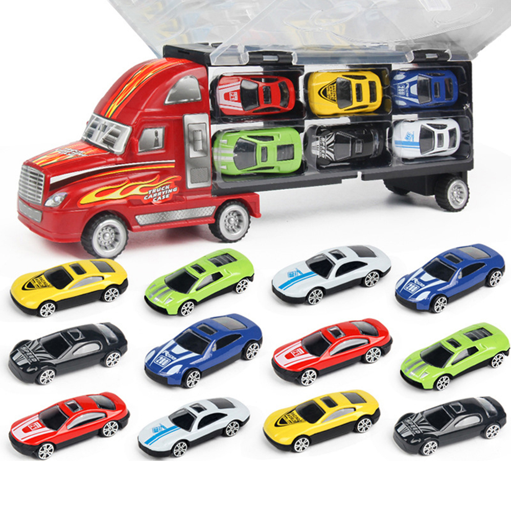 12-Pcs-Kid-Car-Model-Set-Truck-Simulation-Track-Vehicle-Toys-Alloy-CarsCartoon-CarStorage-Truck-Chil-1831201-6