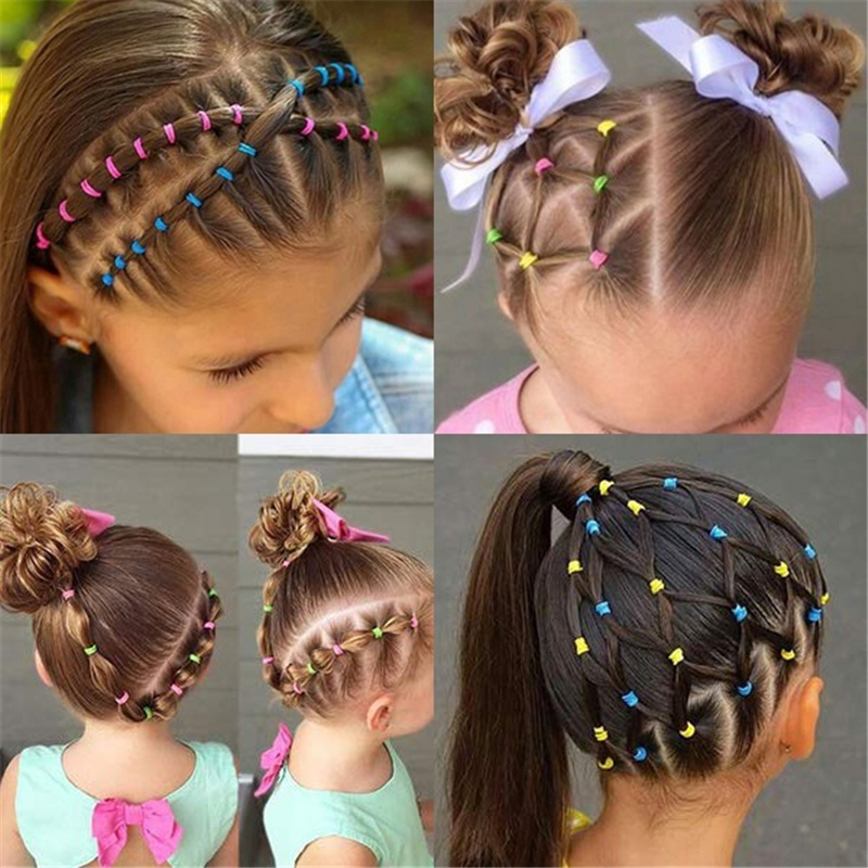 2000-Pcs-Multicolor-Disposable-Elastic-Rope-Ponytail-Rubber-Band-Hair-Taping-ChildrenAdults-Braided--1830289-7