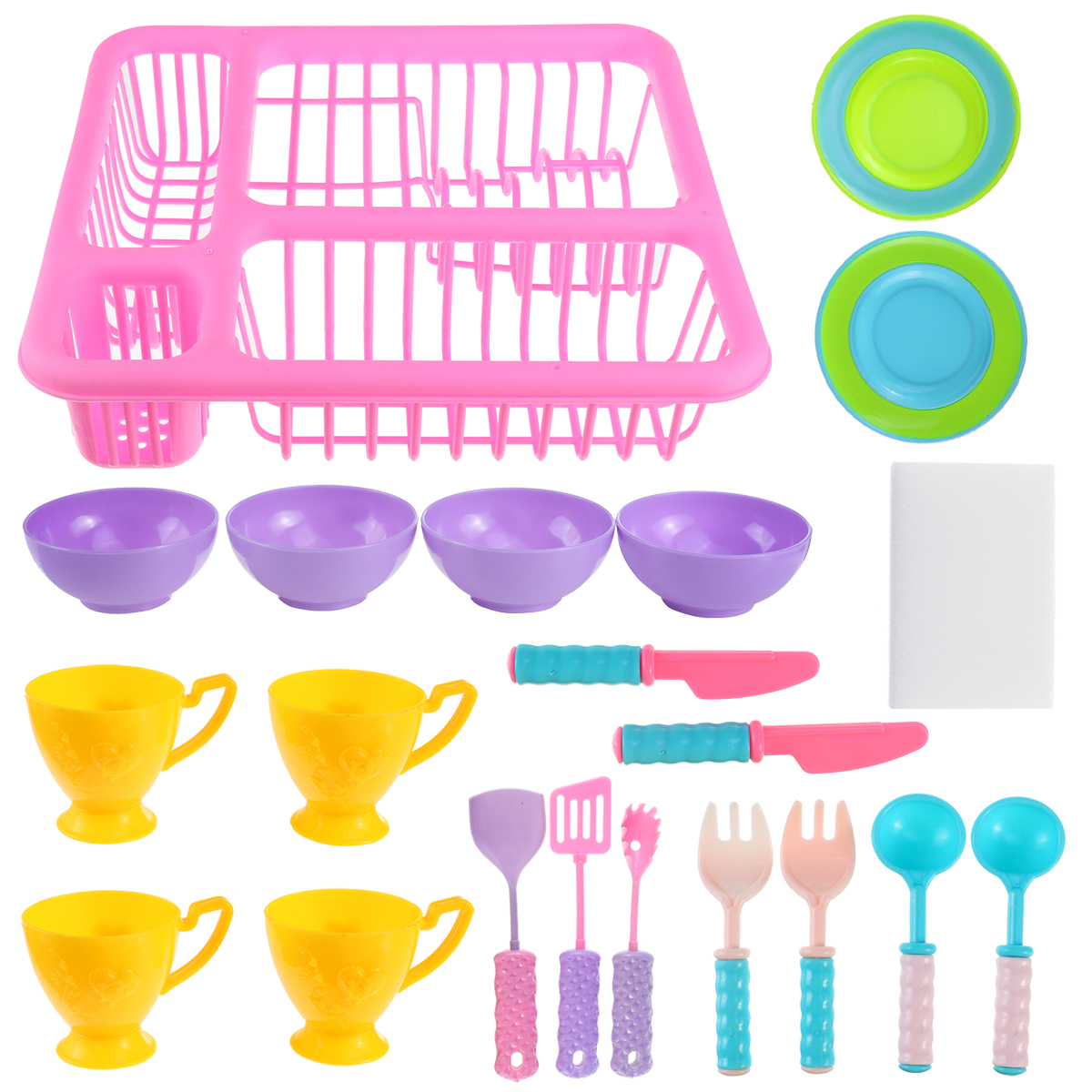 21-Pcs-Kids-Cooking-Kitchenware-Toys-Children-Drain-Basket-Toddler-Gift-Tableware-Toys-1829781-4