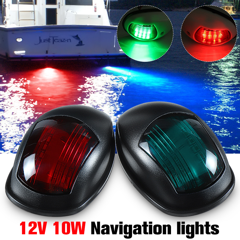2PCS-12V-IP66-RedGreen-Marine-Boat-Yacht-LED-Mini-StarboardPort-Navigation-Lights-Waterproof-1650798-1