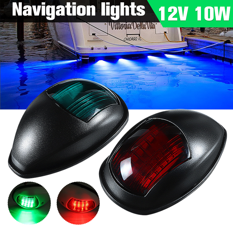 2PCS-12V-IP66-RedGreen-Marine-Boat-Yacht-LED-Mini-StarboardPort-Navigation-Lights-Waterproof-1650798-2