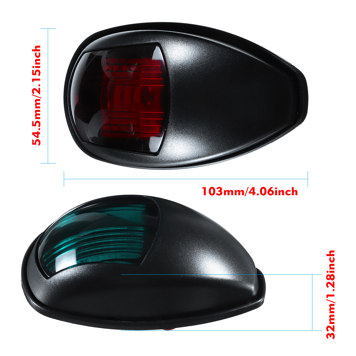 2PCS-12V-IP66-RedGreen-Marine-Boat-Yacht-LED-Mini-StarboardPort-Navigation-Lights-Waterproof-1650798-9