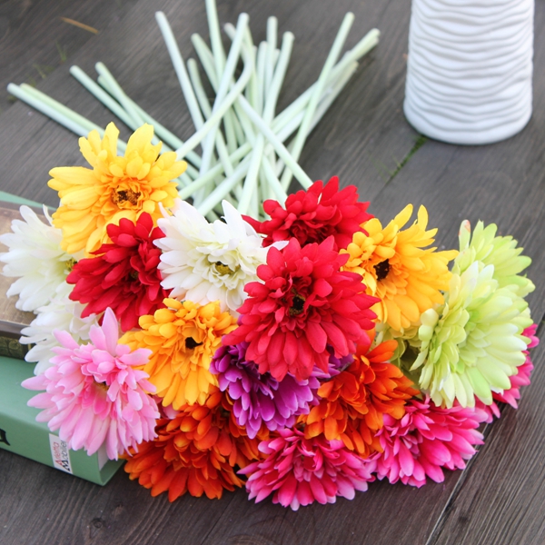 10Pcs-Sunbeam-Artificial-Flower-Mum-Gerber-Daisy-Bridal-Bouquet-Silk-Wedding-Party-Flowers-986013-4