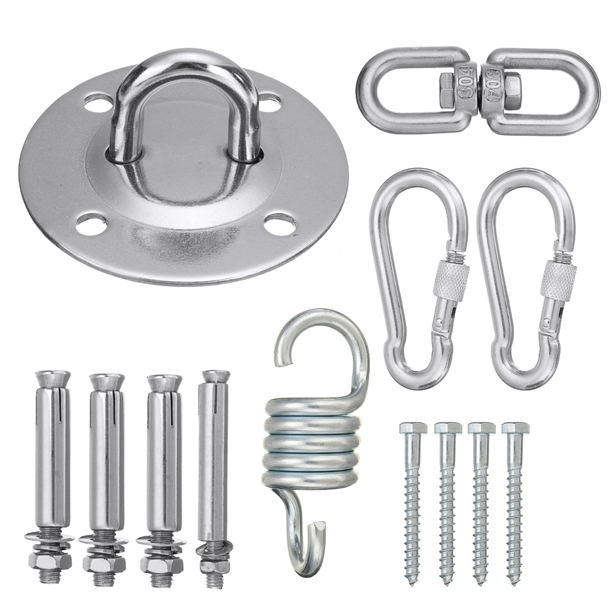 13Pcs-Hammock-Chair-Hanging-Basket-Accessories-Stainless-Steel-Fixed-Buckles-1782407-5