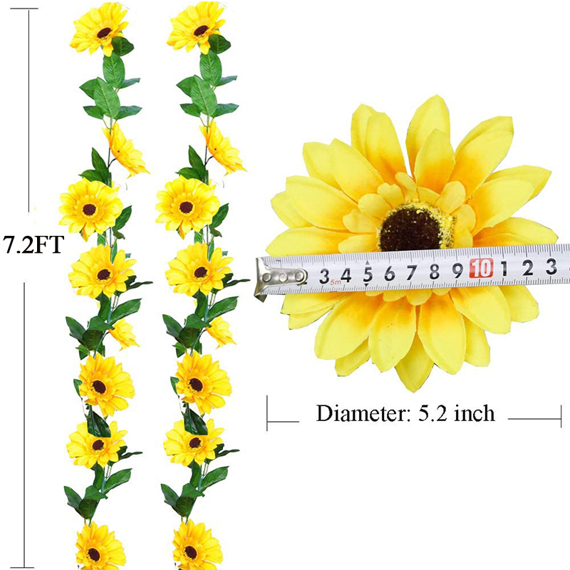2PCS-Artifical-Sunflower-Garland-Flower-Vine-Wedding-Floral-Arch-Decor-Silk-For-Wedding-Party-Decora-1902529-9