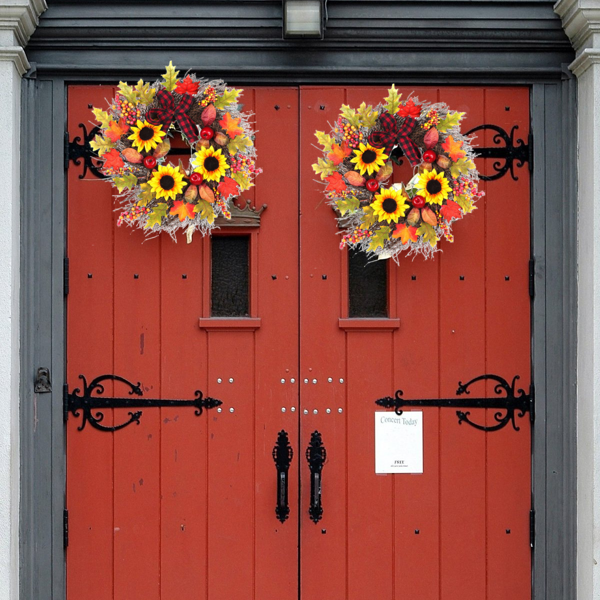 3045CM-Artificial-Sunflower-Pumpkin-Pine-Cone-Berry-Maple-Leaf-Halloween-Wreath-Door-Decoration-Than-1828899-1