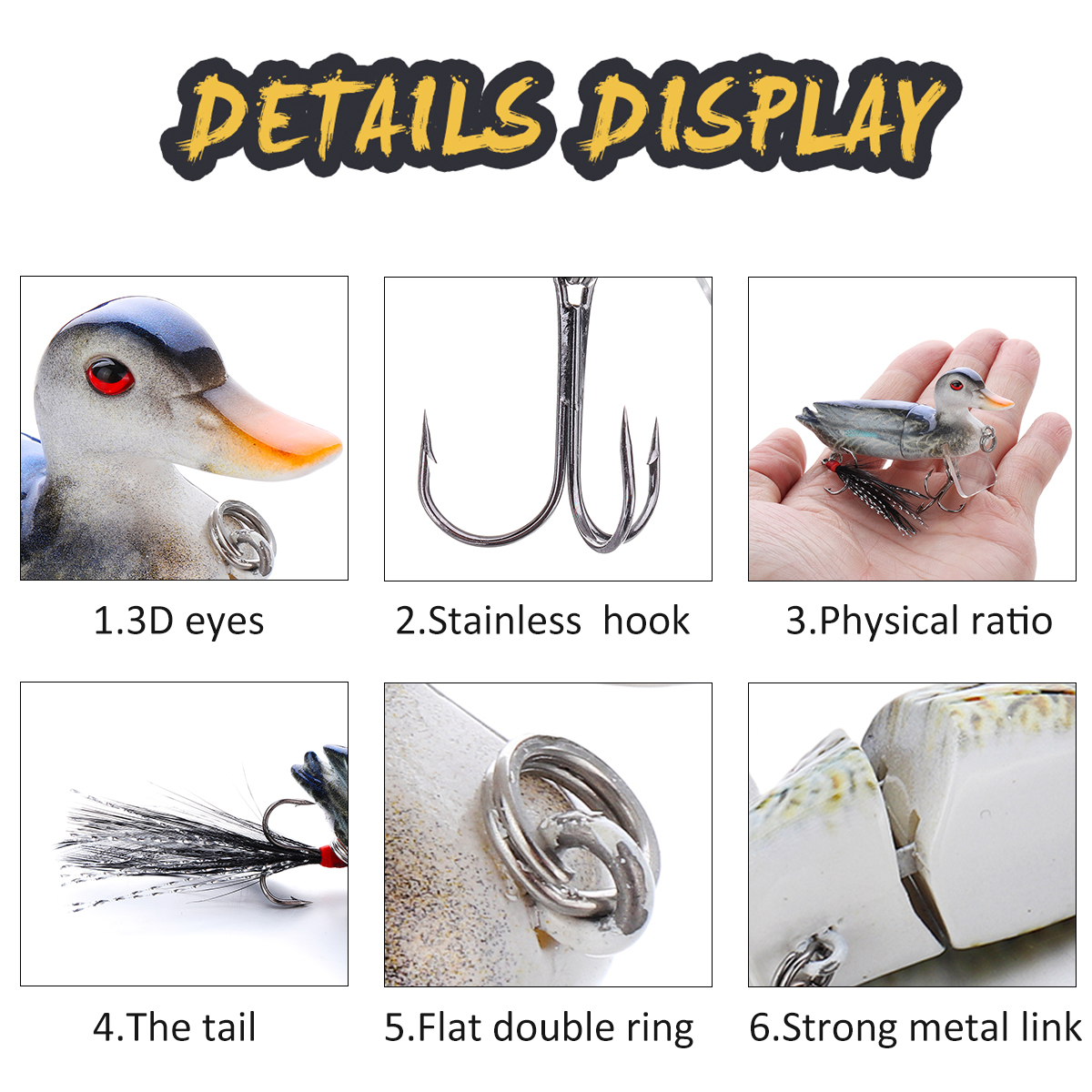 3D-Eyes-Duck-Lure-Artificial-Fishing-Bait-Catching-Topwater-With-Hooks-Fishing-1496193-3