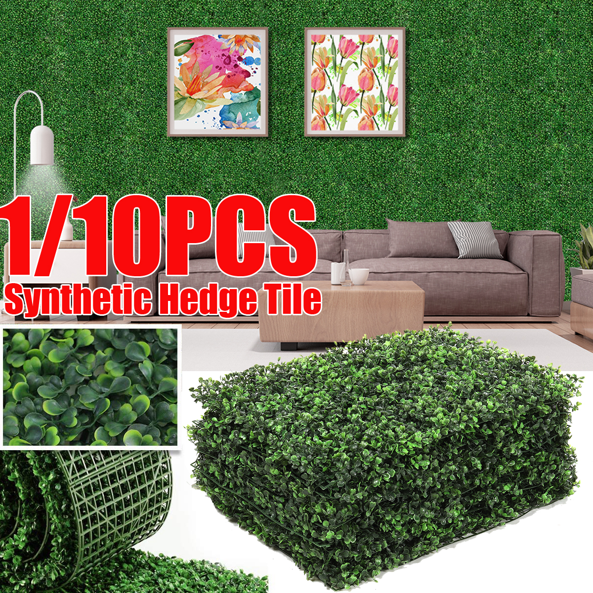 60x40cm-Artificial-Plants-Lawn-Hedge-Vertical-Garden-Green-Wall-Mat-1834306-1