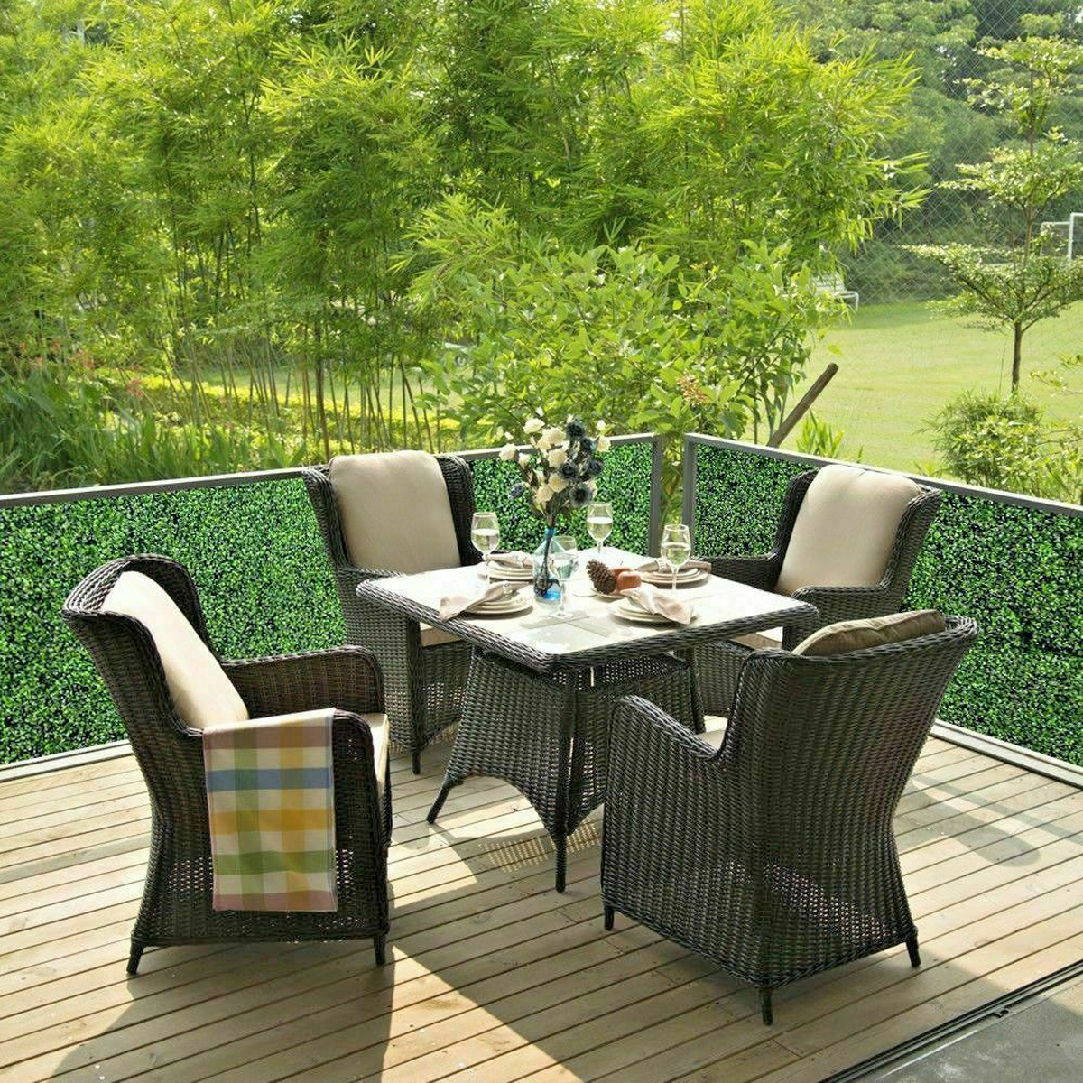 60x40cm-Artificial-Plants-Lawn-Hedge-Vertical-Garden-Green-Wall-Mat-1834306-4