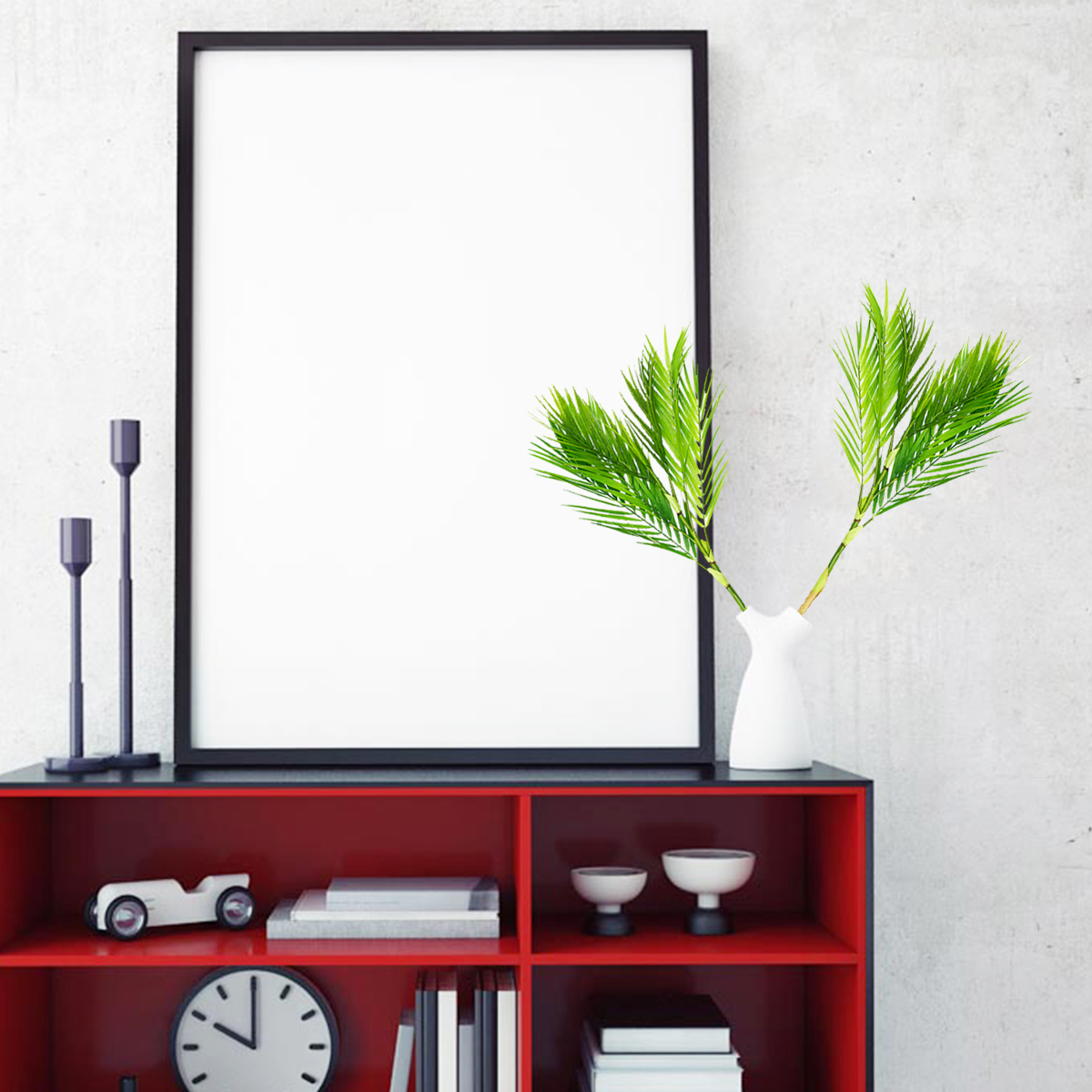 69-Branches-Green-Palm-Leaves-Plastic-Fake-Plant-Artificial-Leaf-Home-Adornment-Decorations-1370279-2