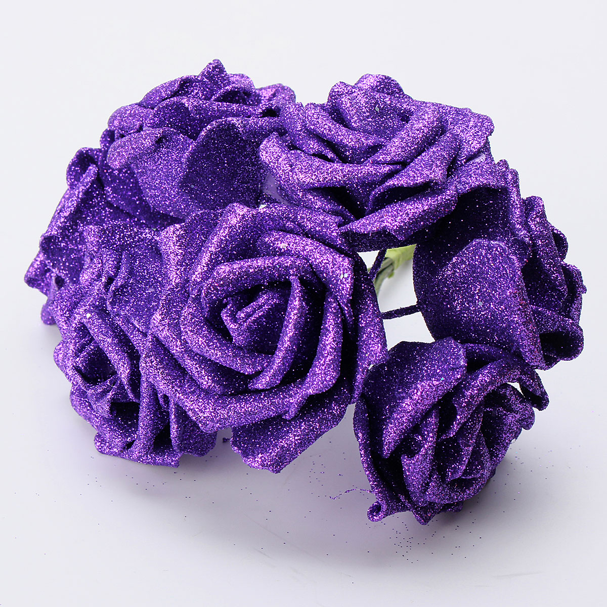 7Pcs-Artificial-Bouquet-Glitter-Foam-Artificial-Flowers-Wedding-Bridal-Party-Decor-DIY-Rose-1165964-4