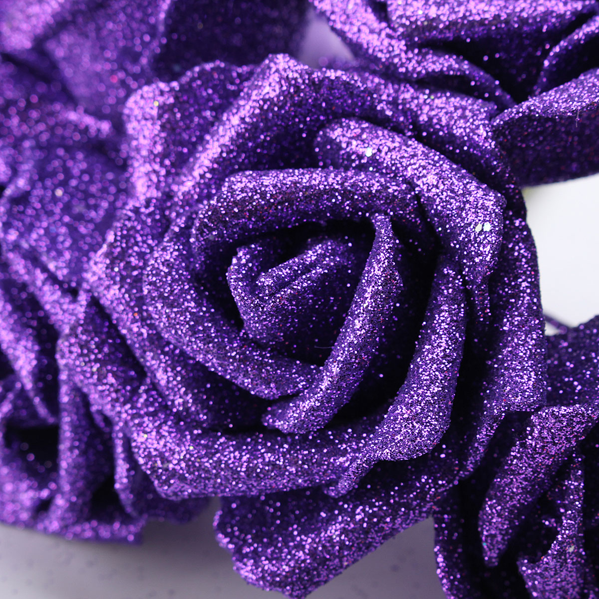 7Pcs-Artificial-Bouquet-Glitter-Foam-Artificial-Flowers-Wedding-Bridal-Party-Decor-DIY-Rose-1165964-5
