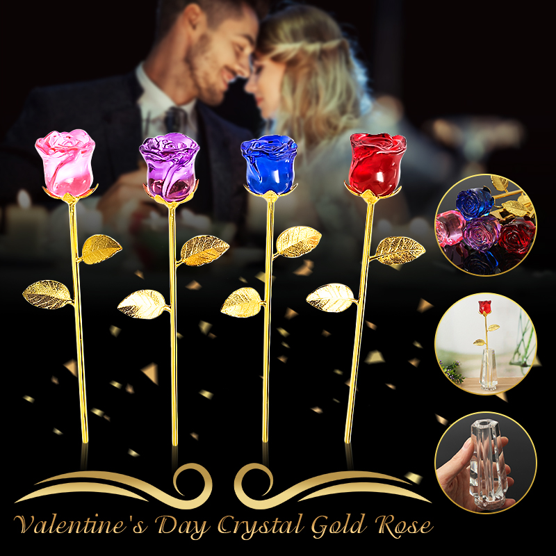 Crystal-Glass-Golden-Roses-Flower-Ornament-Valentine-Gifts-Present-with-Box-Home-Decorations-1430314-2