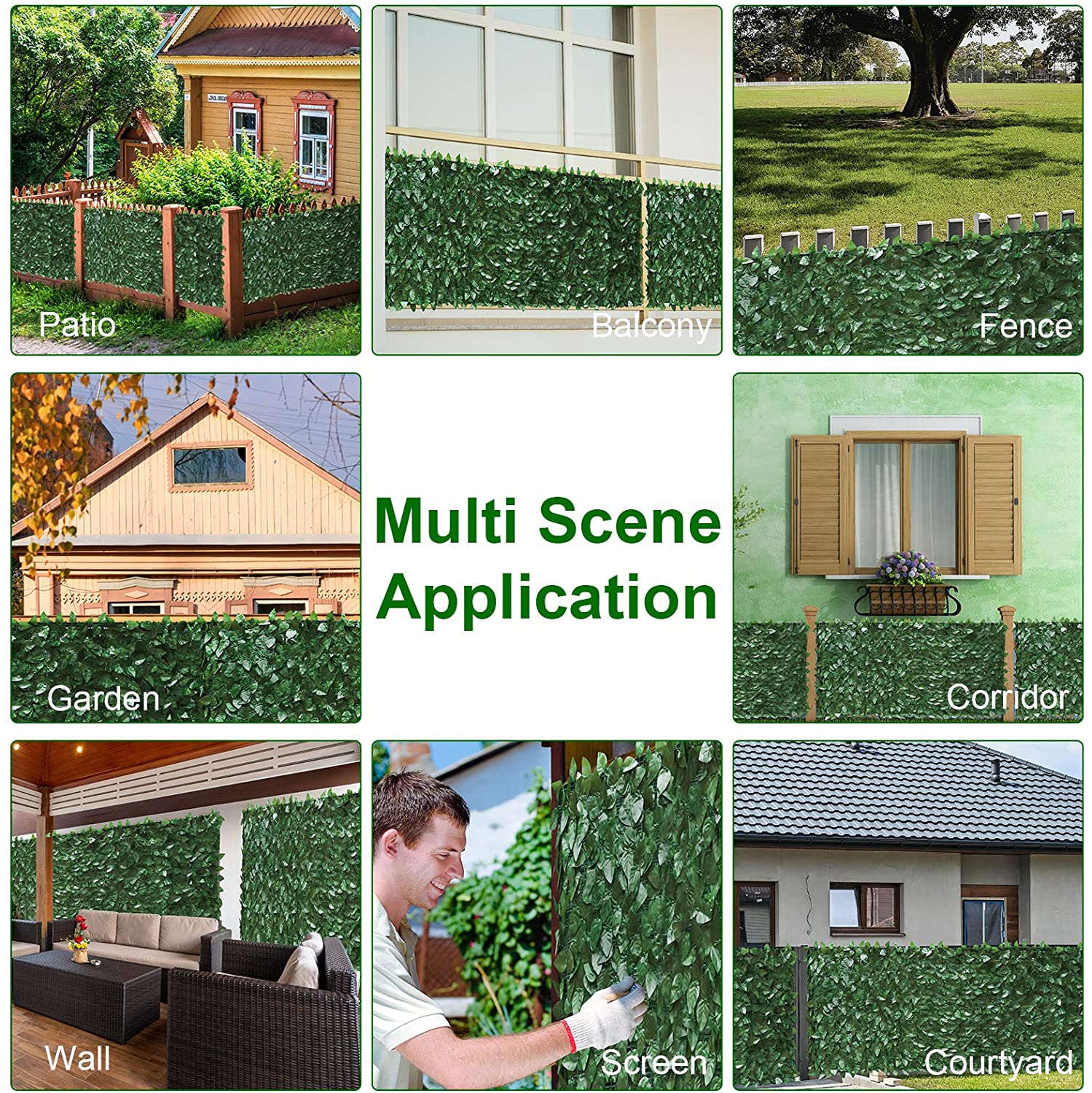 Green-Outdoor-Faux-Plant-Ivy-Leaf-Privacy-Screen-Fence-Garden-Yard-1943523-4