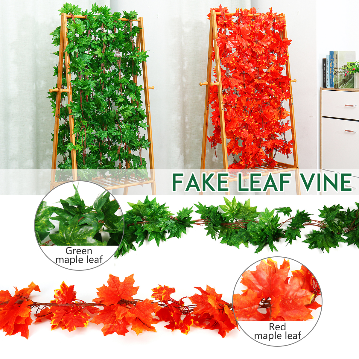 GreenRed-Maple-Leaf-Artificial-Vine-Garland-Foliage-Plant-Wedding-Party-Decor-1714788-1