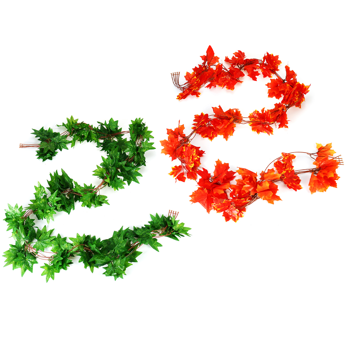 GreenRed-Maple-Leaf-Artificial-Vine-Garland-Foliage-Plant-Wedding-Party-Decor-1714788-6