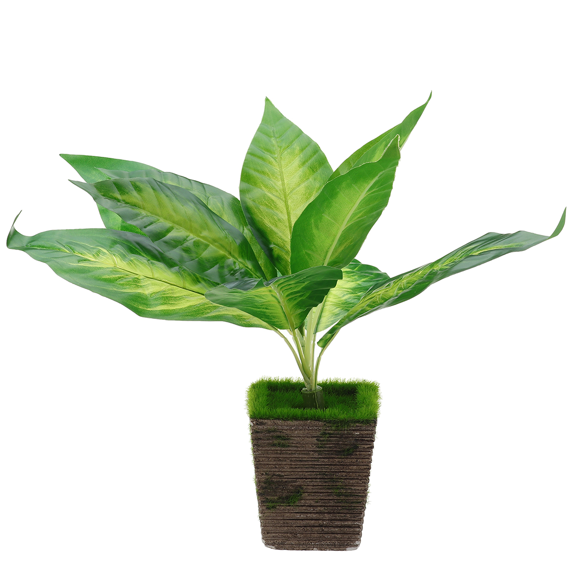 Lifelike-Artificial-Plants-PseudoLeaf-Palm-Leaves-Grass-Pot-Home-Bush-Wall-Decorations-1569842-2