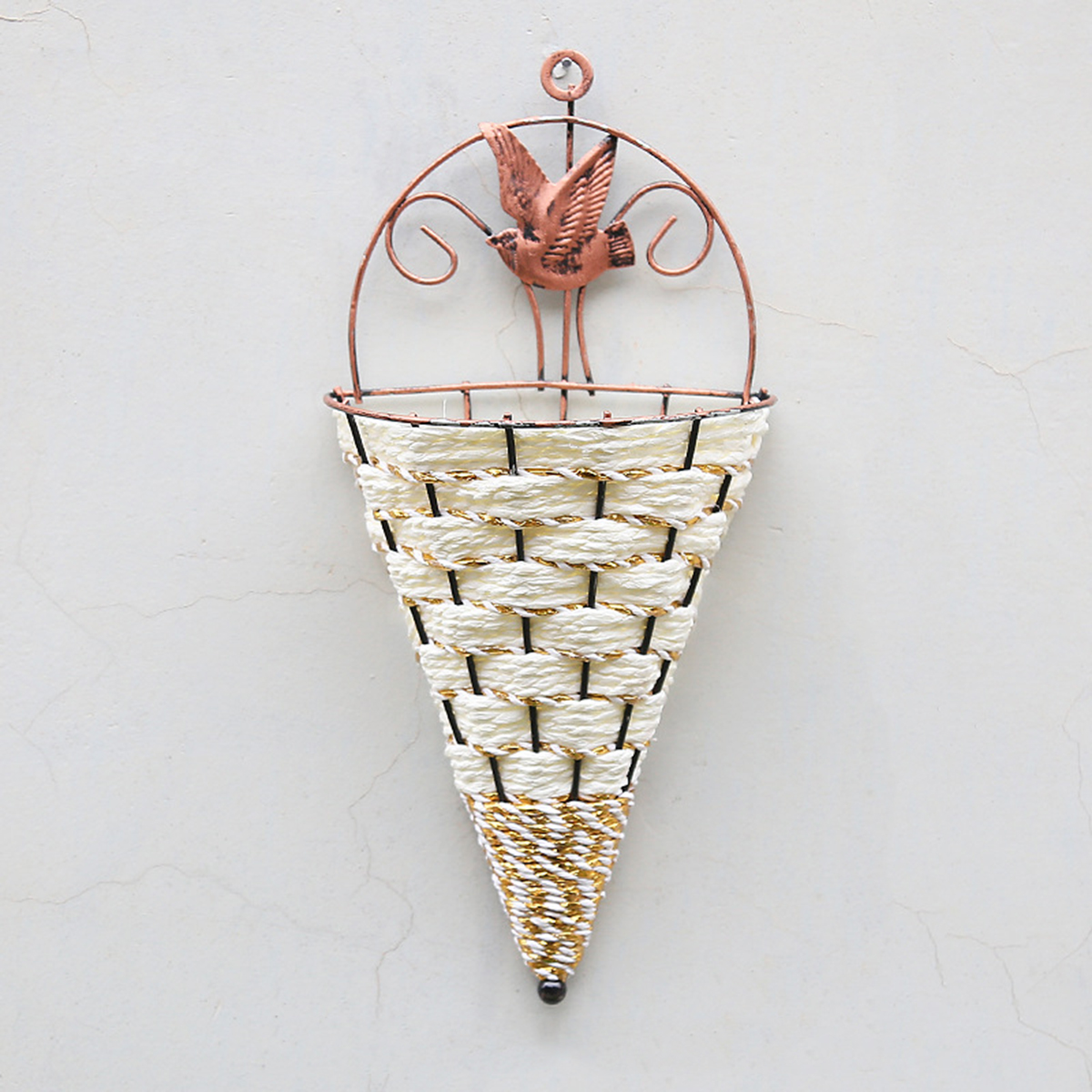 Rattan-Hanging-Wall-Planter-Plant-Pot-Basket-Garden-Flower-Mounted-Holder-Cone-1490575-6
