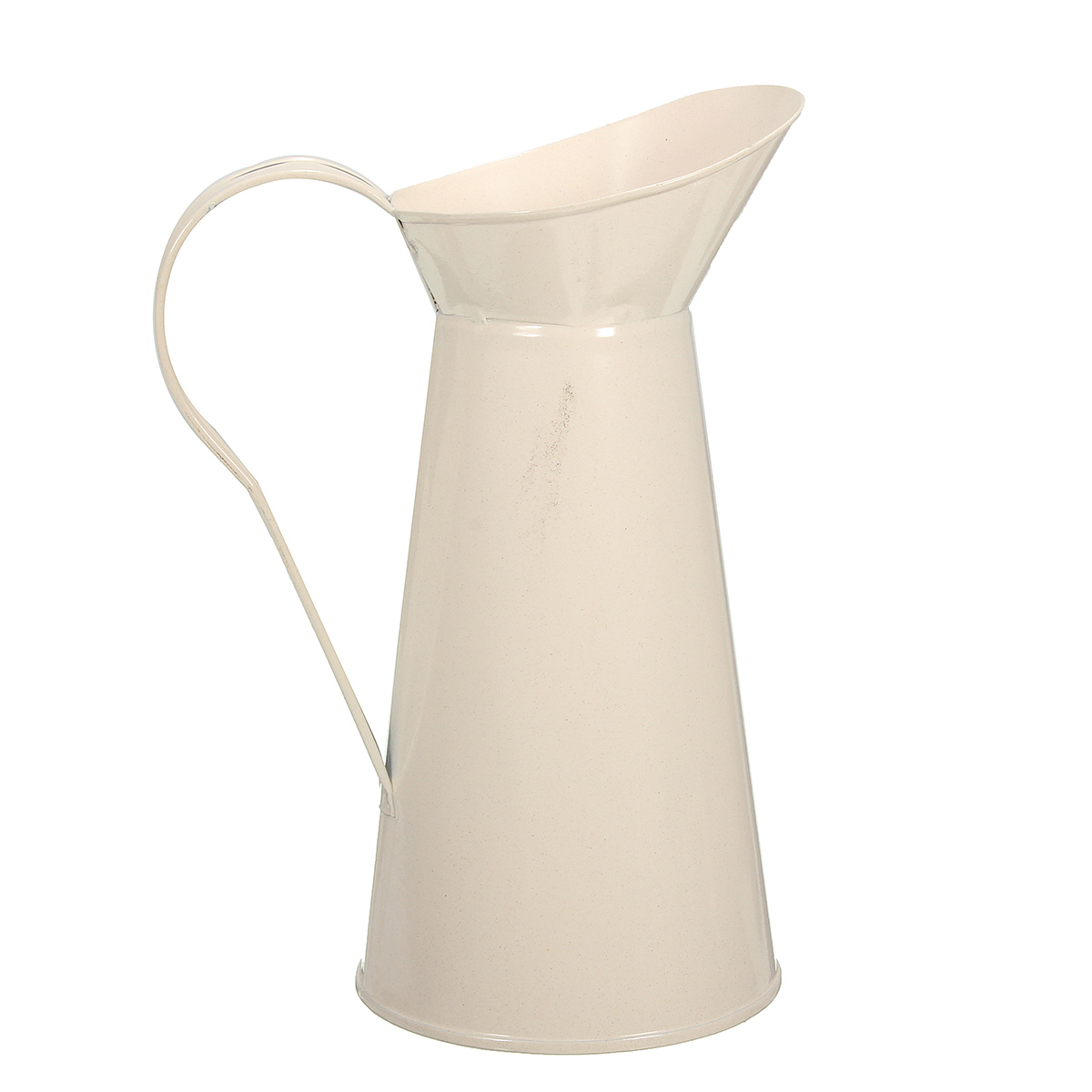 White-Vintage-Shabby-Chic-Cream-Vase-Enamel-Pitcher-Jug-Pot-Tall-Metal-Wedding-Decor-1174150-6