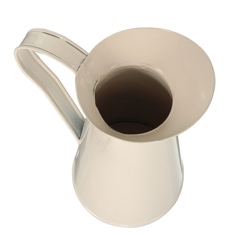 White-Vintage-Shabby-Chic-Cream-Vase-Enamel-Pitcher-Jug-Pot-Tall-Metal-Wedding-Decor-1174150-7