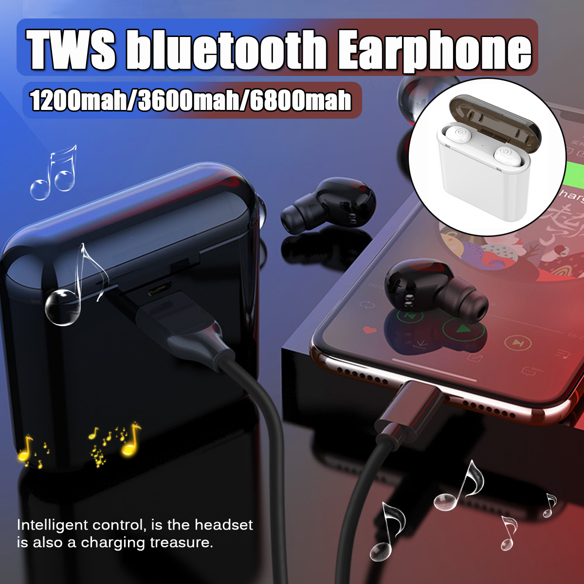 1200mah3600mah6800mah-Charging-Box-TWS-Wireless-bluetooth-Earbuds-50-HD-Stereo-IPX6-Waterproof-Noise-1637660-8