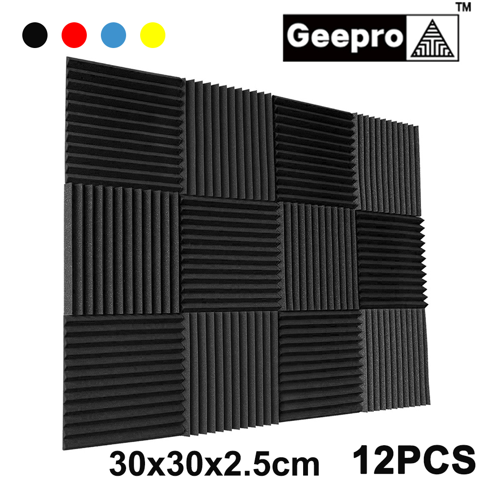 12pcs-30x30x25cm-Acoustic-Foam-Soundproof-Studio-Foam-Soundproofing-Panels-Cinema-Muffler-Sponge-Abs-1876627-1