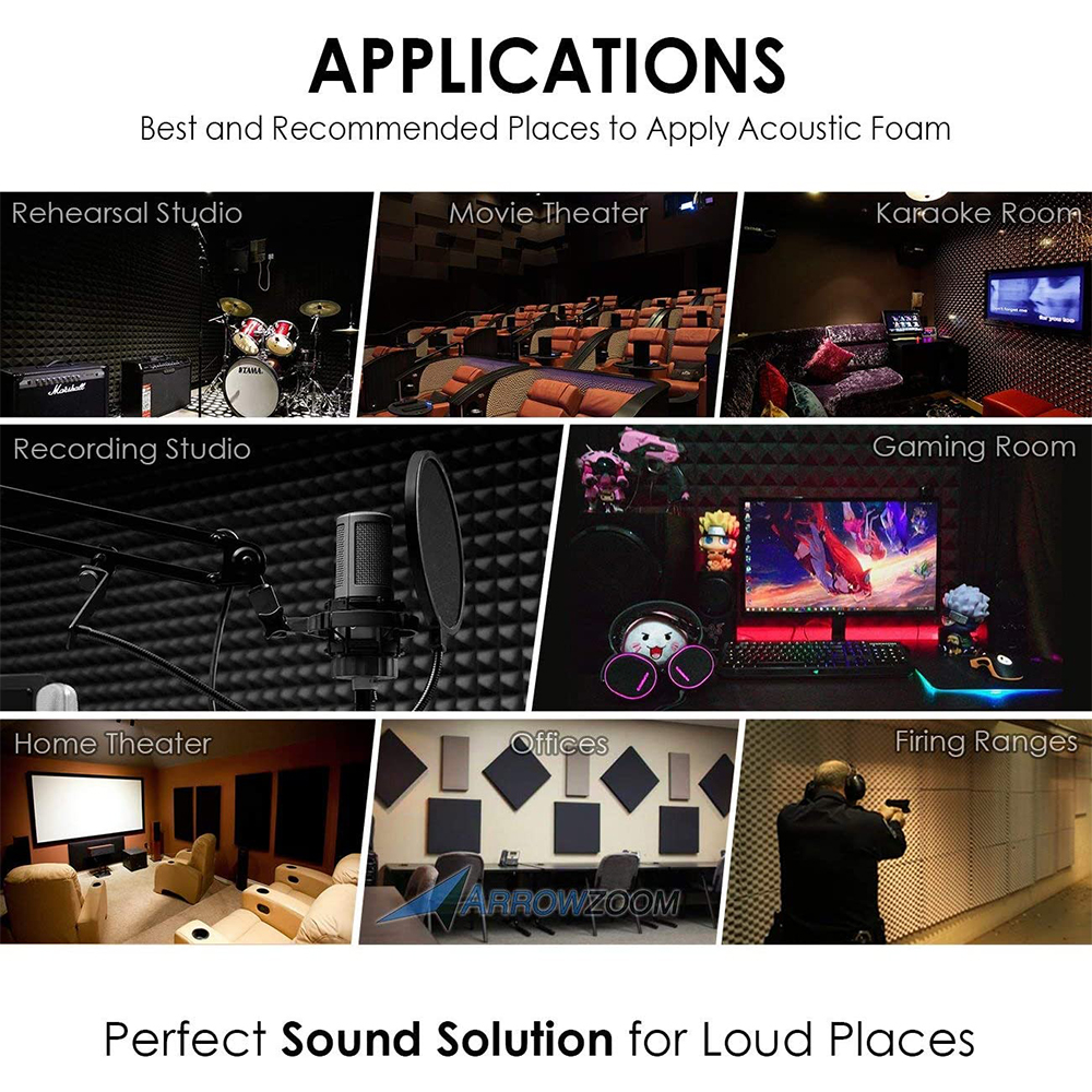 12pcs-30x30x25cm-Acoustic-Foam-Soundproof-Studio-Foam-Soundproofing-Panels-Cinema-Muffler-Sponge-Abs-1876627-7