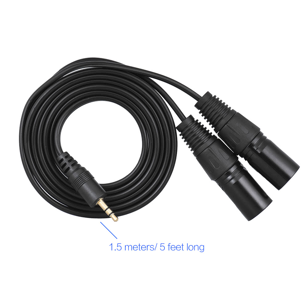 15m-Dual-XLR-Male-to-35mm-Male-Plug-Audio-Cable-for-Mixing-Console-Mixer-Amplifier-Speaker-1597716-3