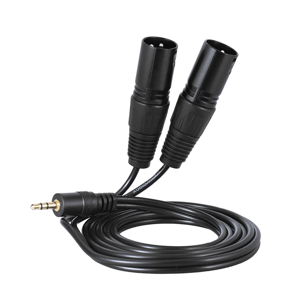 15m-Dual-XLR-Male-to-35mm-Male-Plug-Audio-Cable-for-Mixing-Console-Mixer-Amplifier-Speaker-1597716-4