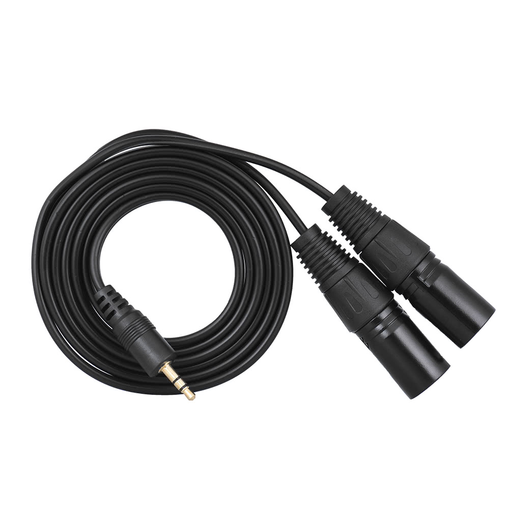 15m-Dual-XLR-Male-to-35mm-Male-Plug-Audio-Cable-for-Mixing-Console-Mixer-Amplifier-Speaker-1597716-6