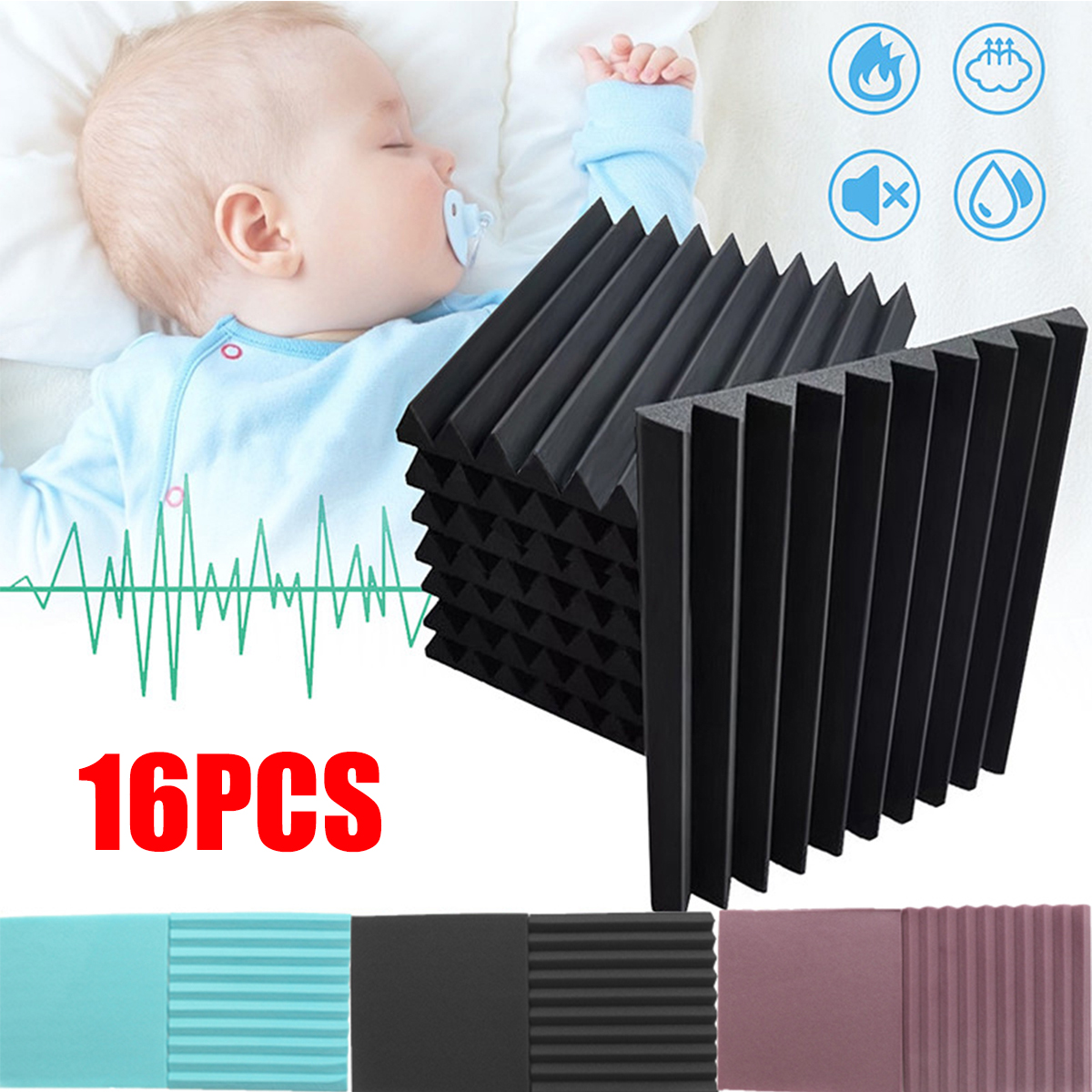 16Pcs-Sound-Proofing-Acoustic-Panels-Foam-Tiles-Foam-Insulation-Wall-Studio-1737782-2