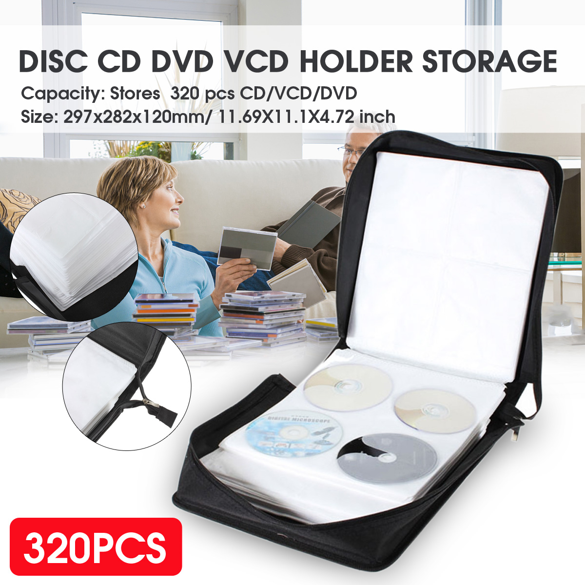 320-pcs-Disc-CD-DVD-VCD-Holder-Storage-Media-Carry-Wallet-Album-Bag-Case-Black-60122-2