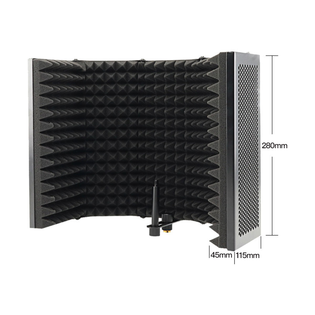 5-Panel-Foldable-Studio-Microphone-Isolation-Shield-Recording-Sound-Absorber-Foam-Panel-Support-Brac-1794721-3