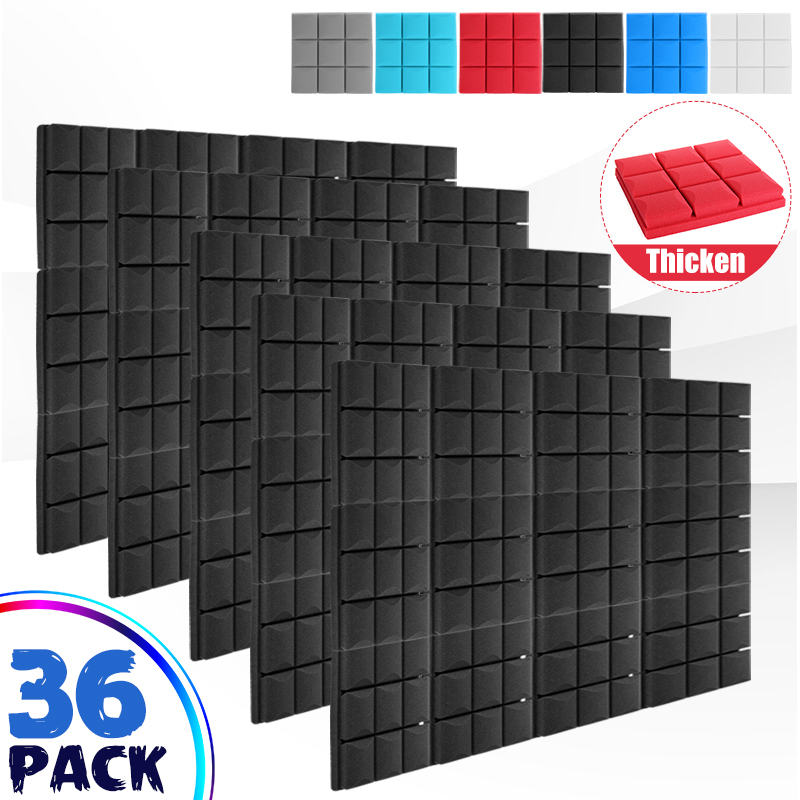 6Pcs-27x27x4-Acoustic-Panels-Tiles-Studio-Soundproofing-Isolation-Wedge-Sponge-Foam-1749838-3