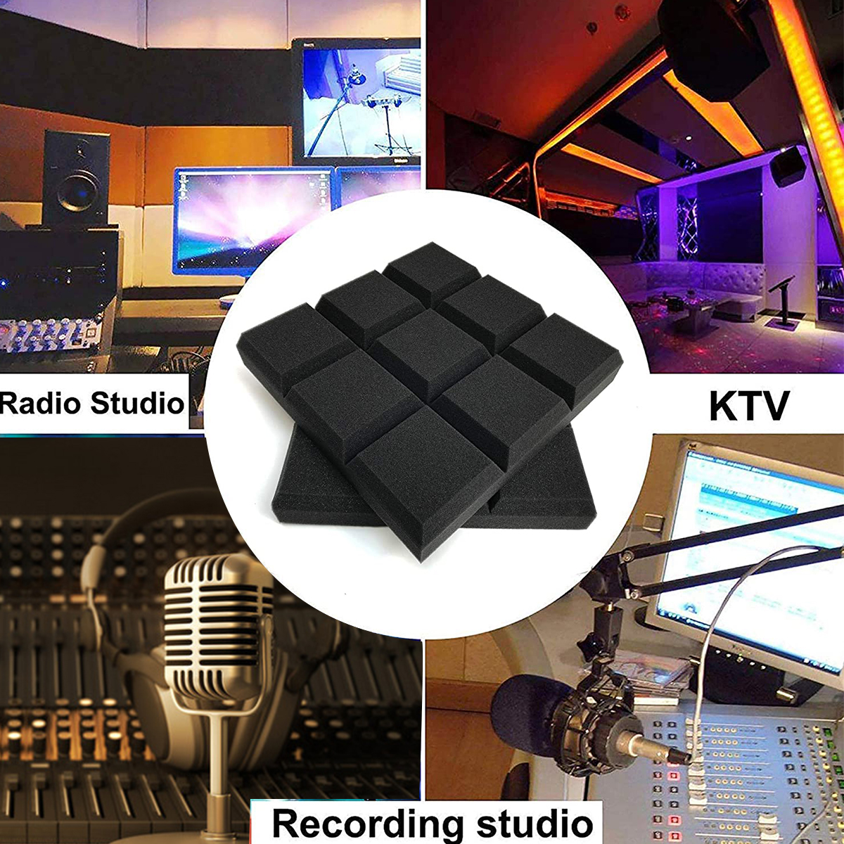 6Pcs-27x27x4-Acoustic-Panels-Tiles-Studio-Soundproofing-Isolation-Wedge-Sponge-Foam-1749838-8
