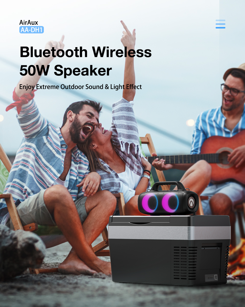 AirAux-AA-DH1-50W-TWS-bluetooth-V51-Speaker-360deg-Bass-4500mAh-Battery-RGB-Effect-IPX5-Waterproof-2-1971612-1