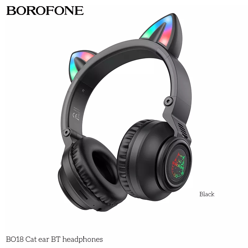 BOROFONE-BO18-Wireless-Gaming-Headphone-BT50-400mAh-Battery-Flashing-LED-Headphone-with-Cute-Cat-Ear-1961661-2
