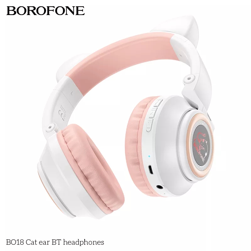 BOROFONE-BO18-Wireless-Gaming-Headphone-BT50-400mAh-Battery-Flashing-LED-Headphone-with-Cute-Cat-Ear-1961661-3