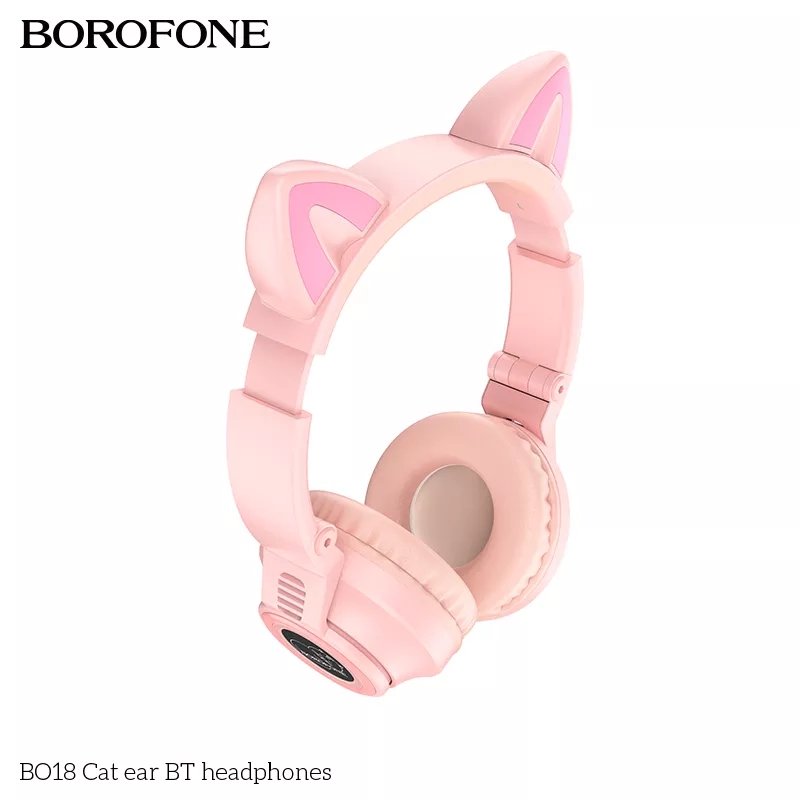 BOROFONE-BO18-Wireless-Gaming-Headphone-BT50-400mAh-Battery-Flashing-LED-Headphone-with-Cute-Cat-Ear-1961661-4
